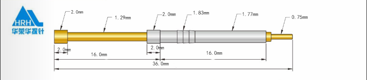 PH-3M3、 PH系列探針、探針尺寸、測試探針圖片、三尖探針圖片、頂針圖片、彈簧探針圖片