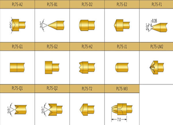 PL75探針頭型、華榮華測(cè)試探針廠家